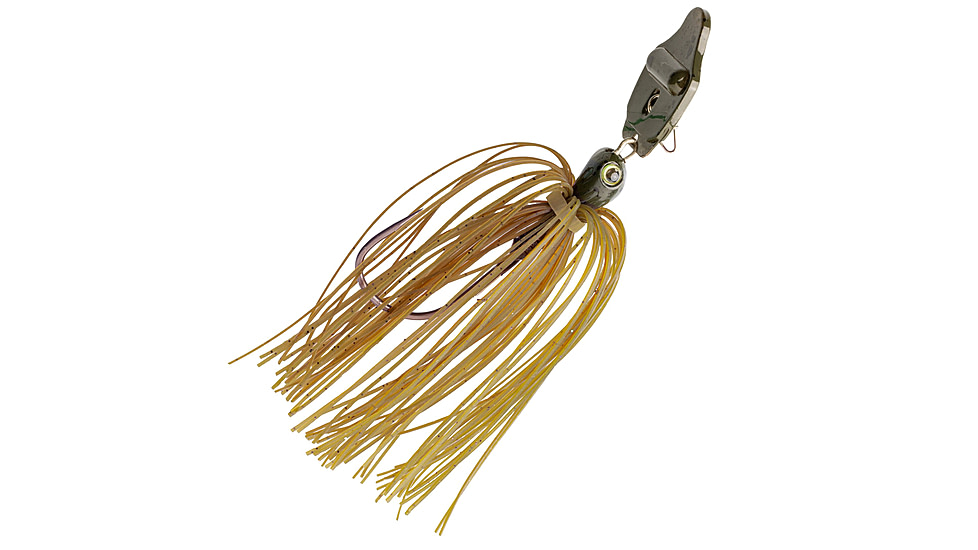 Strike King Rattling Thunder Cricket Bladed Jig, 1/2oz, 2.5in, Green Pumpkin, 12-36316