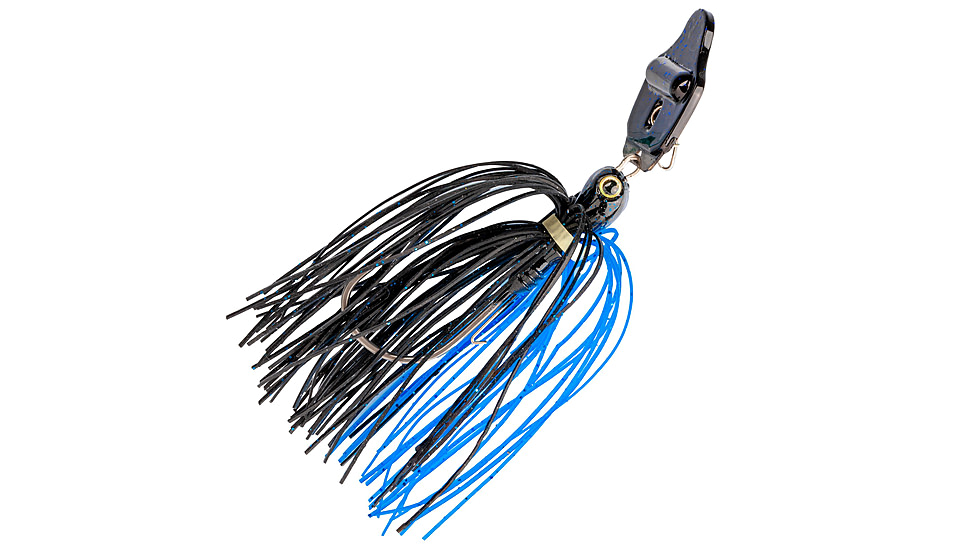 Strike King Rattling Thunder Cricket Bladed Jig, 3/8oz, 2.5in, Black/Blue, 12-36307