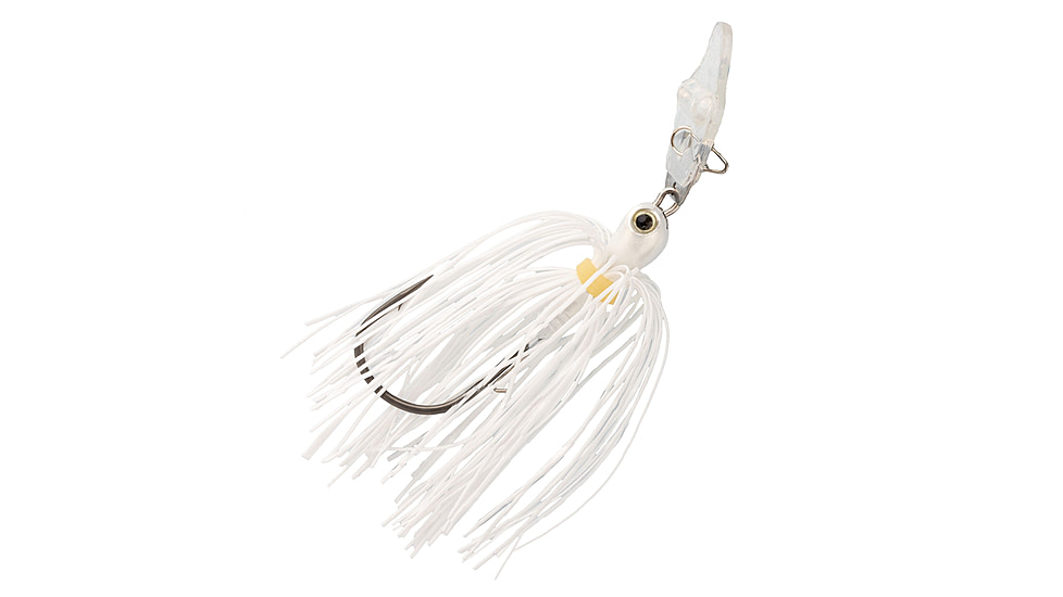 Strike King Rattling Thunder Cricket Bladed Jig, 3/8oz, 2.5in, White, 12-36302