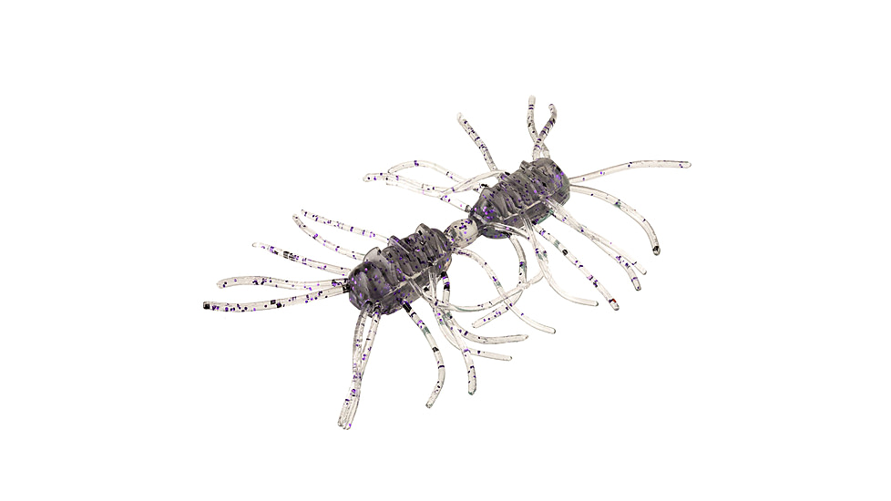 Strike King Sexy Bug Softbait, 6 pack, 2in, Smoke Purple Black Flake, 12-36353