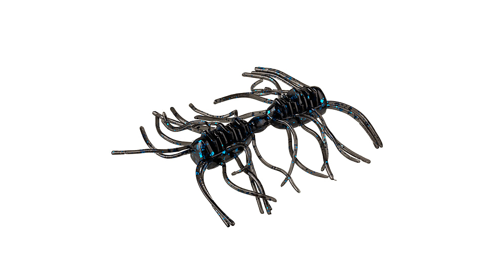 Strike King Sexy Bug Softbait, 6 pack, 3in, Black/Blue, 12-36360