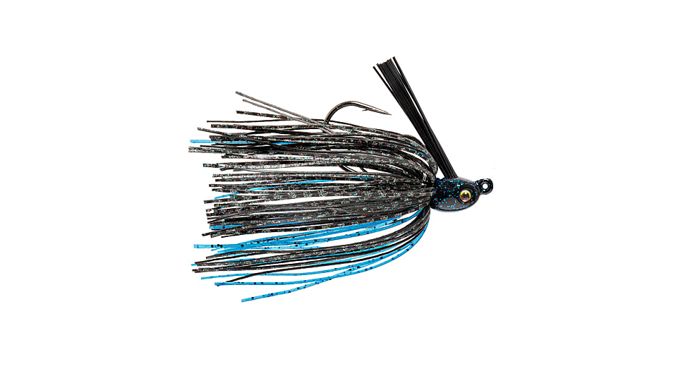Strike King Tour Grade Tungsten Compact Swim Jig, Pro Black/Blue, 1/2oz, TGTSJ12-316
