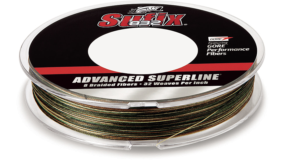 Sufix 832 Braid 15lb Line, Camo, 150 Yds, 660-015CA