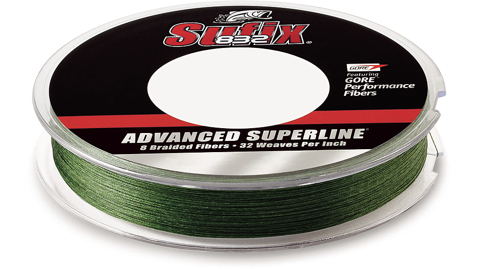 Sufix 832 Braid 15lb Line, Low-Vis Green, 150 Yds, 660-015G
