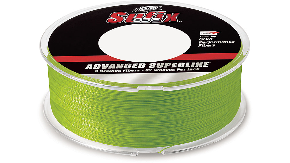 Sufix 832 Braid 15lb Line, Neon Lime, 600 Yds, 660-215L