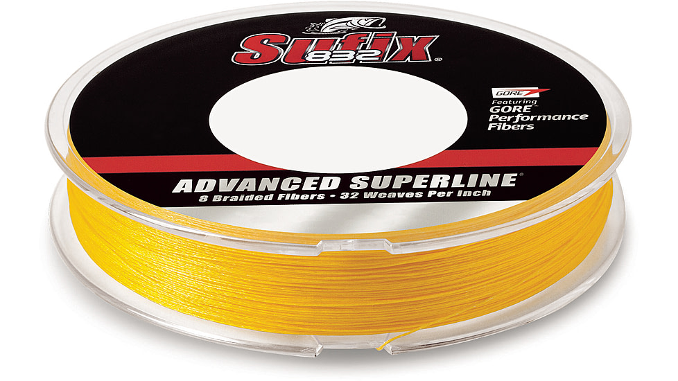 Sufix 832 Braid 20lb Line, Hi-Vis Yellow, 150 Yds, 660-020Y
