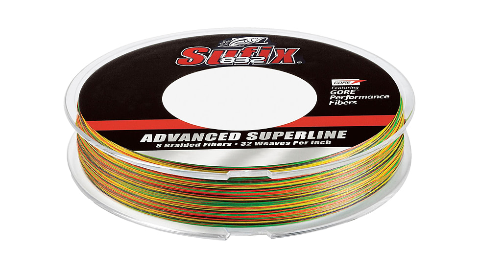 Sufix 832 Braid Jig, 15lb, 0, Fire Tiger, 660-015FT