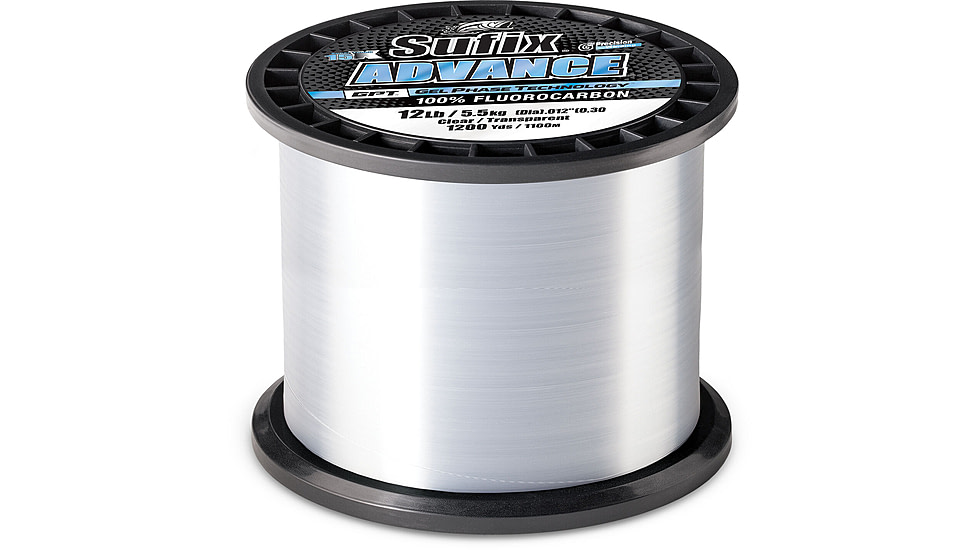 Sufix Advance Fluorocarbon 4lb Line, Clear, 1200 Yds, 679-1004C