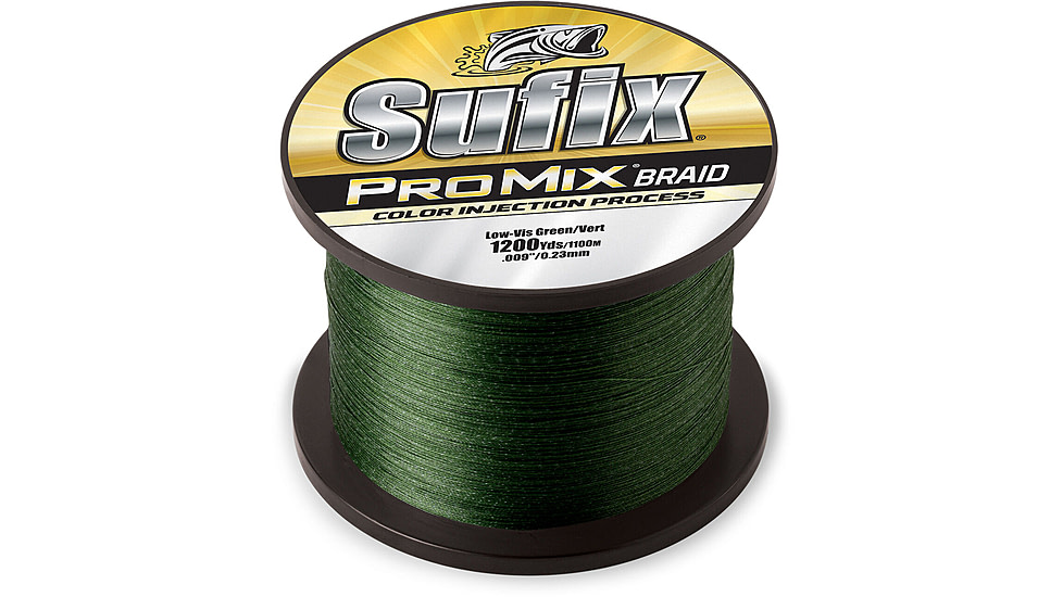 Sufix ProMix Braid 65lb Line, Low-Vis Green, 1200 Yds, 630-365G