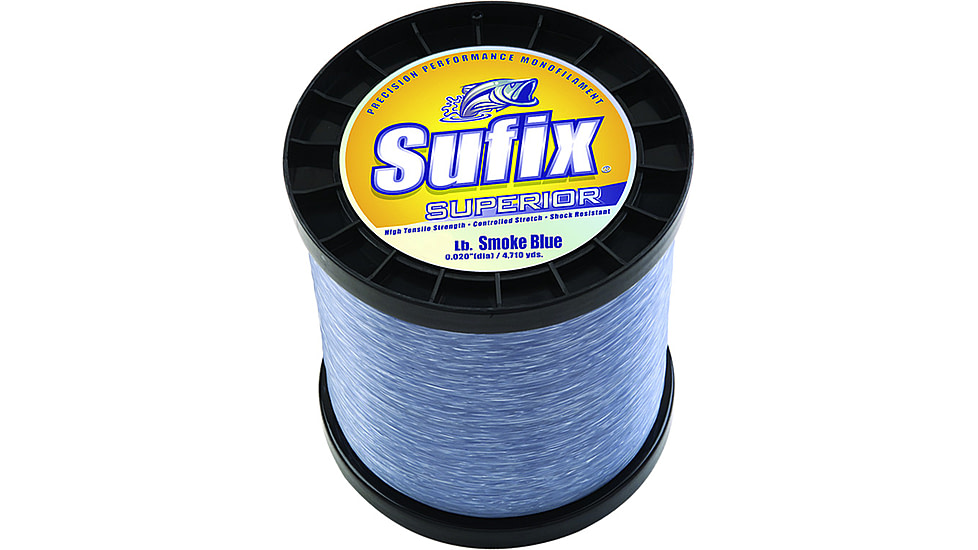 Sufix Superior Monofilament Line 60lb 1825yd Smoke Blue 2.2lb Spool, 647-960