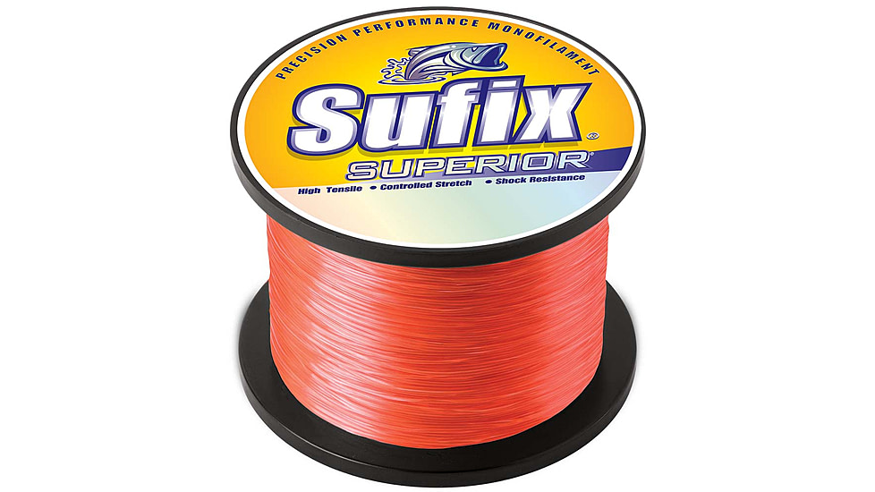 Sufix Superior Neon Fire Monofilament - 10lb - 5970 yds, 643-110