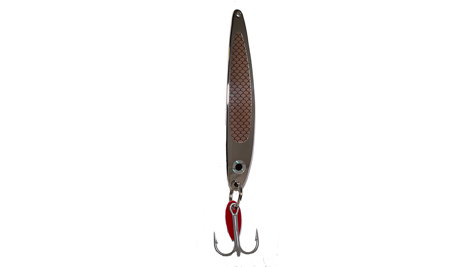 Swedish Pimple Jigging Lure, 1/10 oz, 1 in, Nickel Scale, 2NICKELSCA