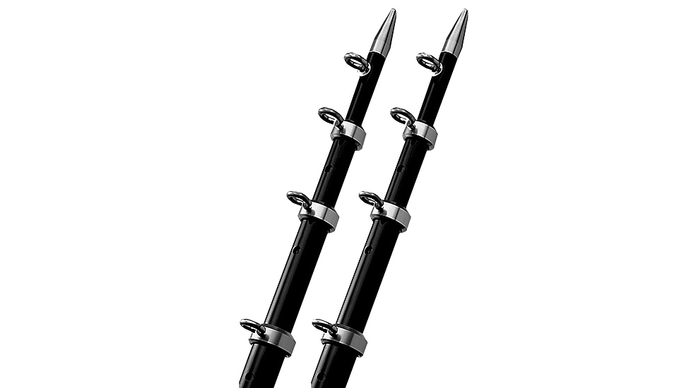 TACO Marine 15' Black/Silver Outrigger Poles - 1-1/8" Diameter 58989