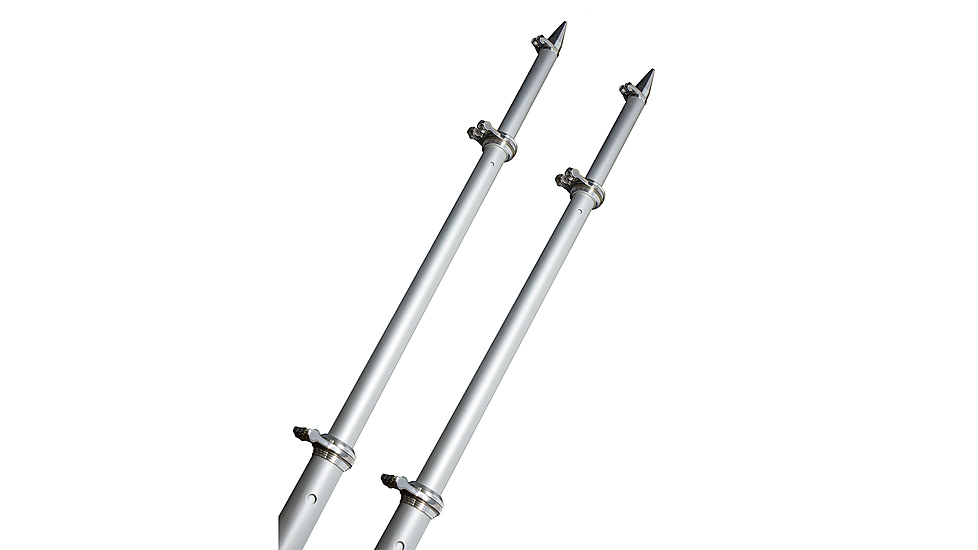 TACO Marine 18' Deluxe Outrigger Poles w/Rollers - Silver/Silver 75105