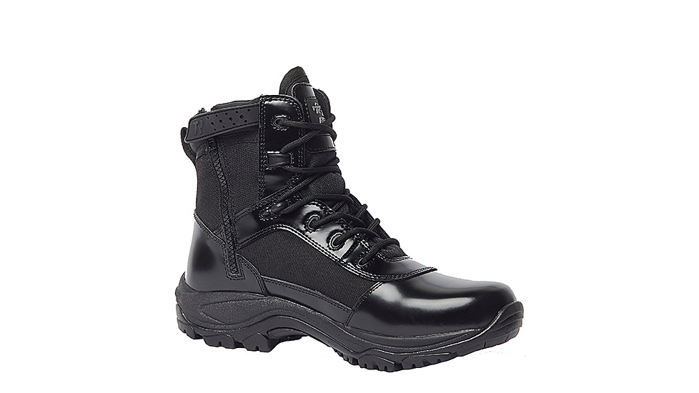Tactical Research by Belleville Class-A Hot Weather High Shine Slide Zip Boot, Men's, Black, Wide, 8.5 TR906Z 085W