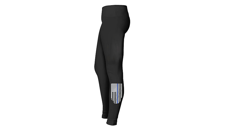 Thin Blue Line Flag Leggings - Vertical - TBL-LG-MEDIUM
