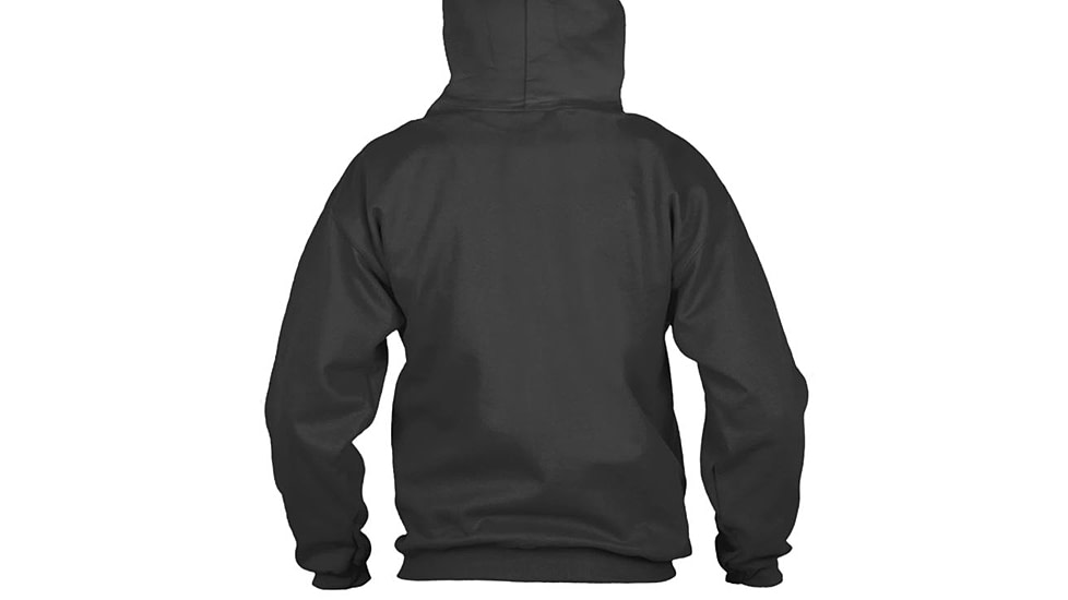 Thin Blue Line Hoodie - American Flag, Black - TBL-H-SMALL-LOGO-BLACK-XXL