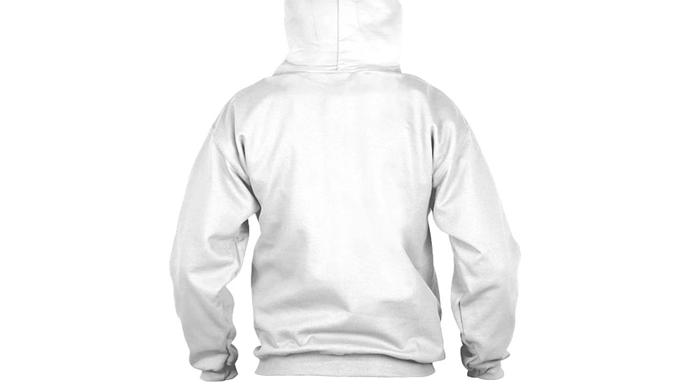 Thin Blue Line Hoodie - American Flag, White - TBL-H-SMALL-LOGO-WHITE-XXL