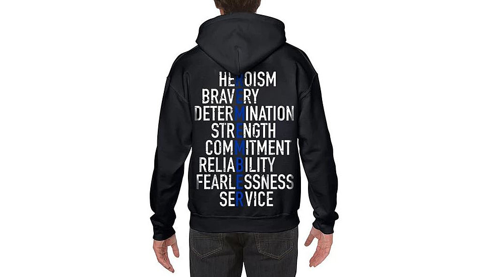 Thin Blue Line Hoodie - Remember - MENS-REM-HOOD-XXL