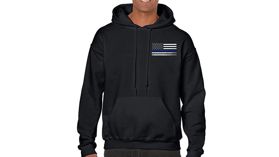 Thin Blue Line Hoodie - Remember, 4XL, Regular - MENS-REM-HOOD-XXXXL