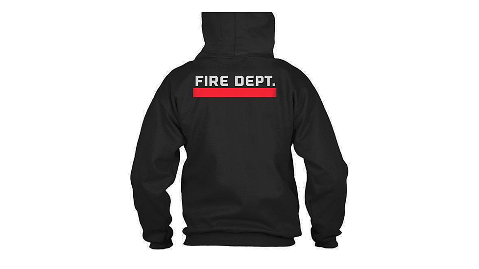 Hoodie - Thin Red Line Flag - Fire Department