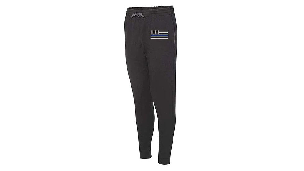 Thin Blue Line Joggers - , Classic Flag, Black - FLAG-TBL-JOGGERS-BLK-XXL