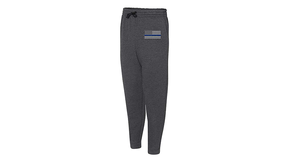 Thin Blue Line Joggers - , Classic Flag, Charcoal - FLAG-TBL-JOGGERS-CHARC-L