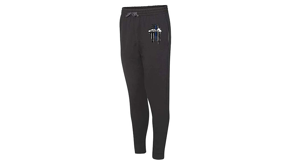 Thin Blue Line Joggers, Detroit, Black - DETROIT-TBL-JOGGERS-BLK-XXL