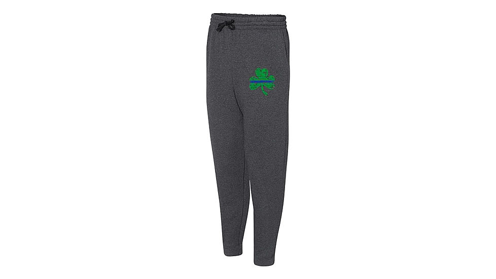 Thin Blue Line Joggers, Shamrock, Charcoal - STPAT-TBL-JOGGERS-CHARC-L