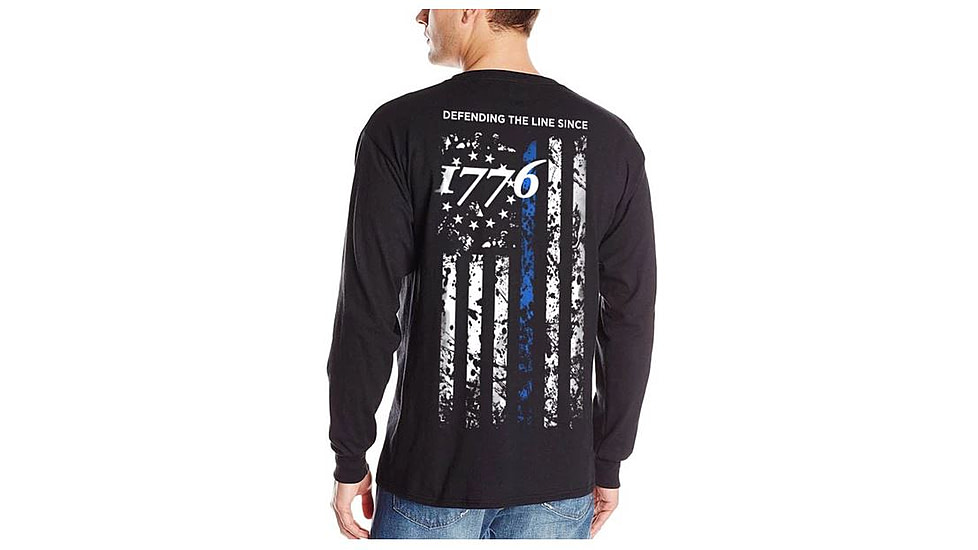 Thin Blue Line Men's Longsleeve T-shirt -1776 - 1776-TBL-LS-XXL