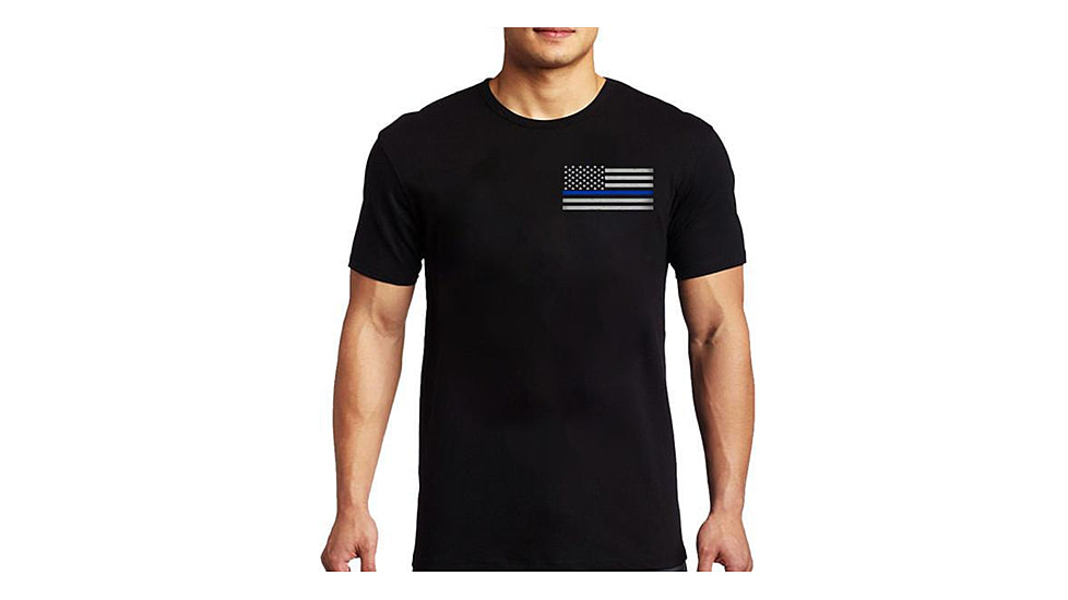 Men's - T-Shirt - Thin Blue Line Flag