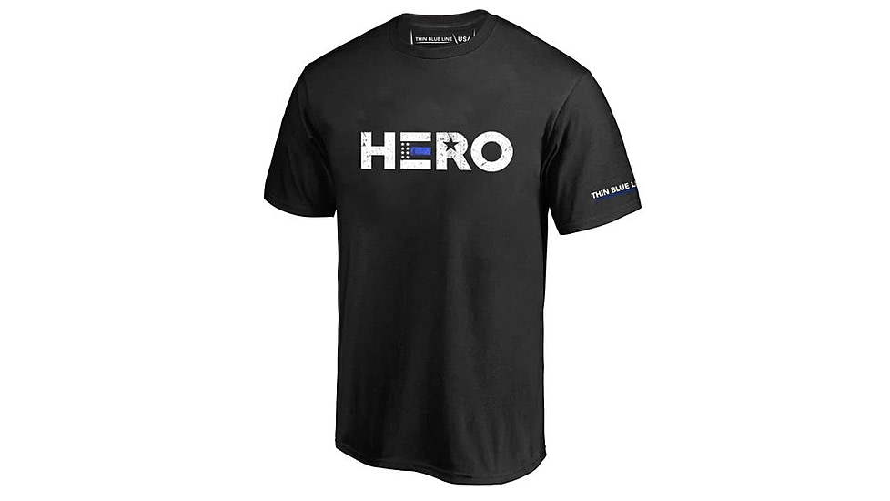 Thin Blue Line Men's T-shirt, Hero - Usa - HERO-TBL-SHIRT-BLK-4XL