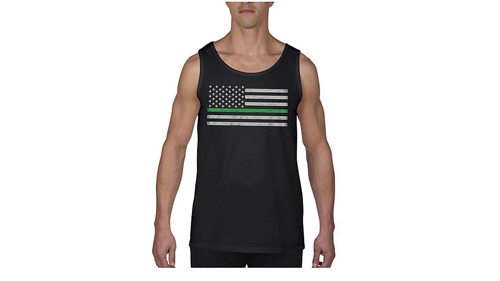 Thin Blue Line Men's - Tank Classic Thin Green Line - MEN-TANK-CLASSIC-GREEN-BLACK-XXL