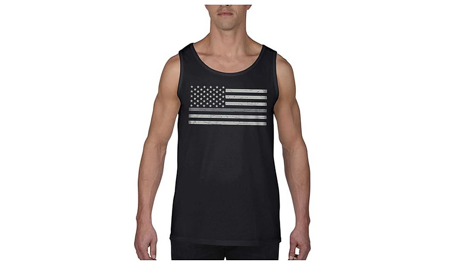 Thin Blue Line Men's - Tank Classic Thin Silver Line - MEN-TANK-CLASSIC-SILVER-BLACK-XXL