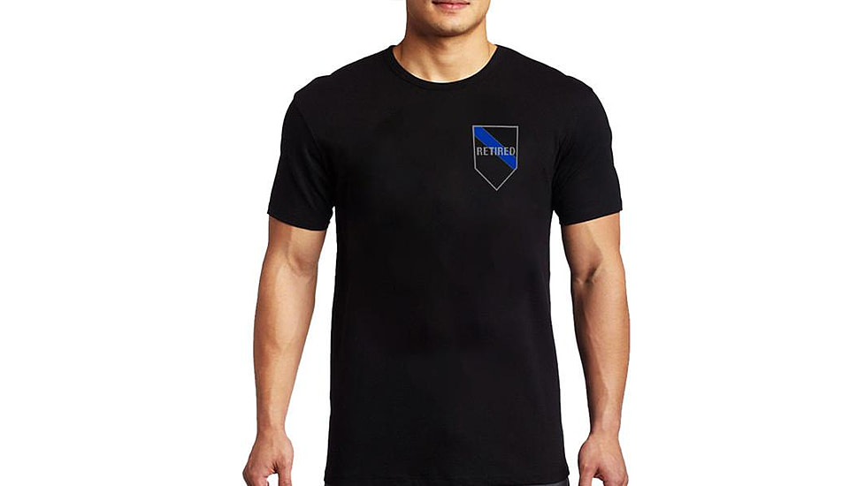 Thin Blue Line Mens Retired Shirt - Mens-RET-BLUE-LARGE