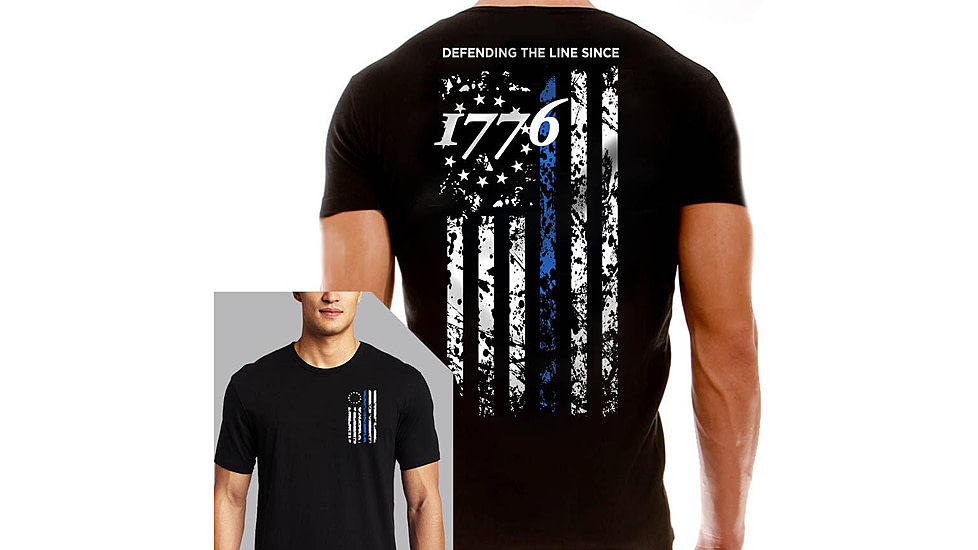 Thin Blue Line Mens Shirt - 1776 - 1776-TBL-MS-L