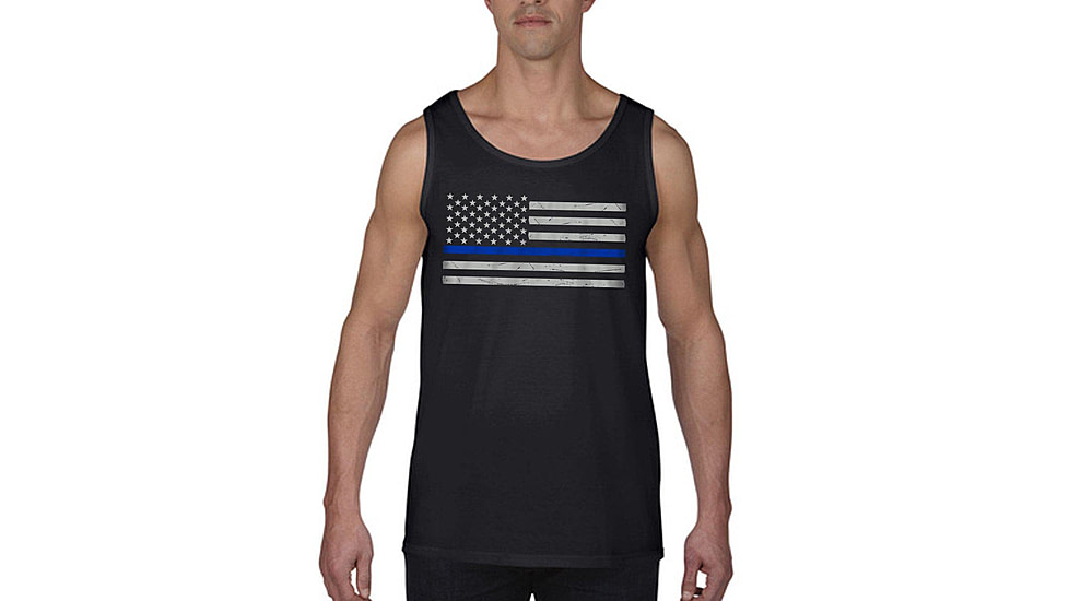 Thin Blue Line Mens - Tank Classic Thin Blue Line - MEN-TANK-TBL-BIG-LOGO-BLACK-XL