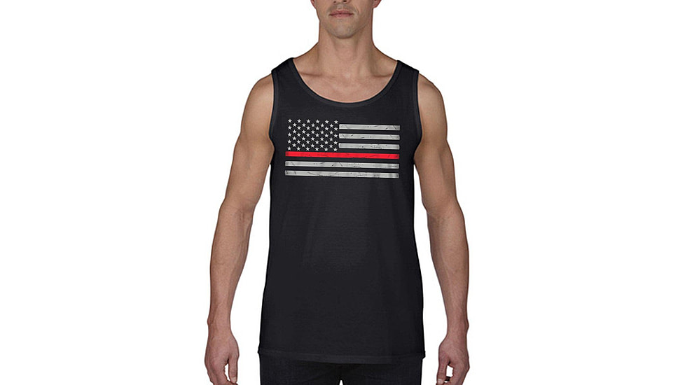 Thin Blue Line Mens - Tank Classic Thin Red Line - RFLG-TANK-BIG-LOGO-BLACK-LARGE