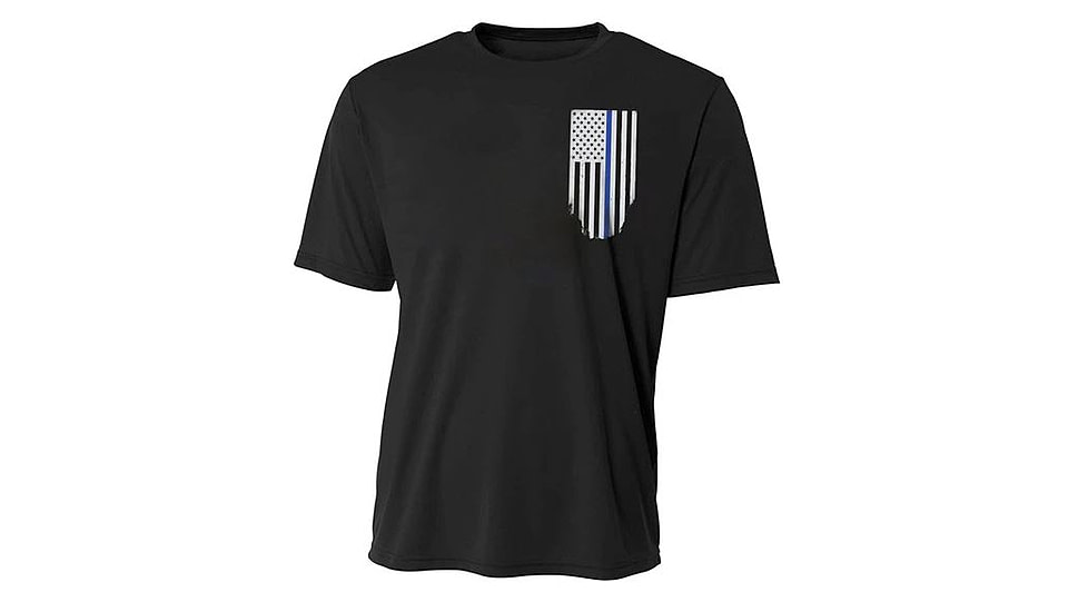 Thin Blue Line Polyester T-shirt - Honor/respect - POLY-HONOR-BLACK-XXL