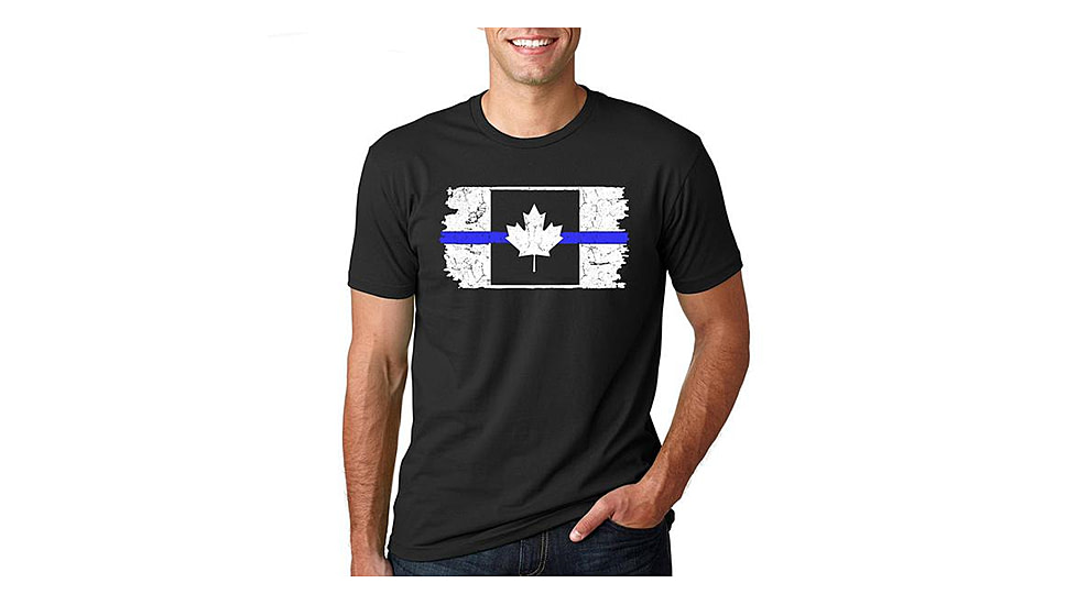 Thin Blue Line Canada T-shirt - Mens, 2XL, Black, MEN-CAN-BLACK-XXL