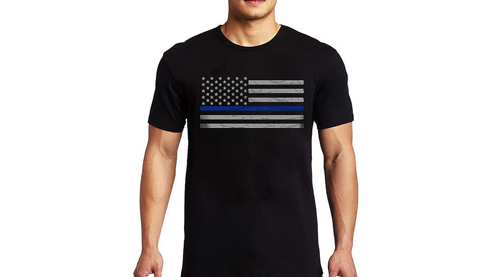 Thin Blue Line T-shirt - Classic, - MEN-TBL-BIG-LOGO-BLACK-XXL