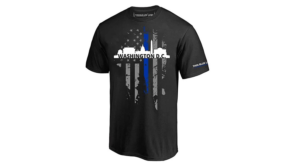 Thin Blue Line T-shirt - Dc Large, - DC-LRG-TBL-SHIRT-BLK-2XL