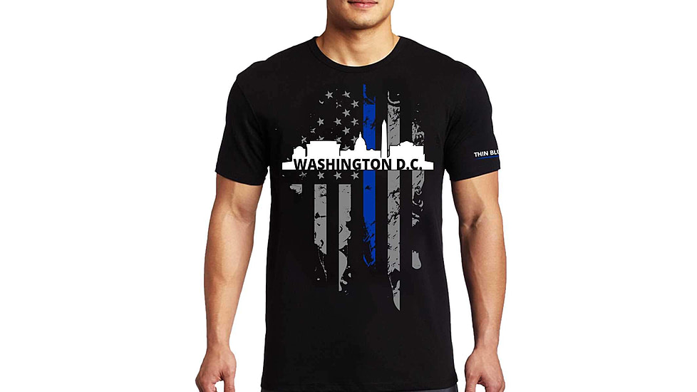 Thin Blue Line T-shirt - Dc Large, - DC-LRG-TBL-SHIRT-BLK-L