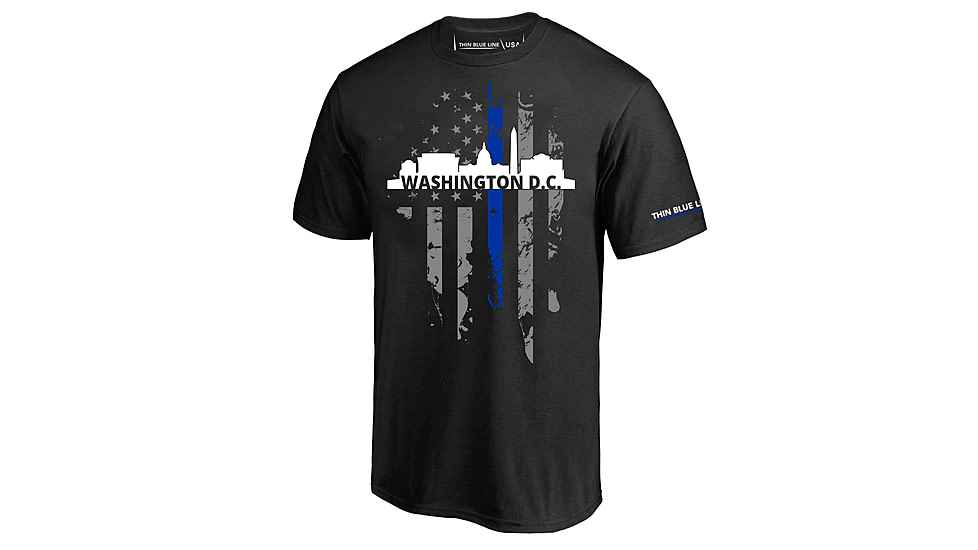 Thin Blue Line T-shirt - Dc Large, - DC-LRG-TBL-SHIRT-BLK-L