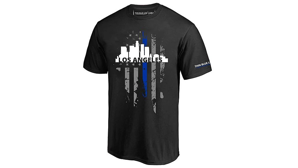 Thin Blue Line T-shirt - La Large, - LA-LRG-TBL-SHIRT-BLK-2XL