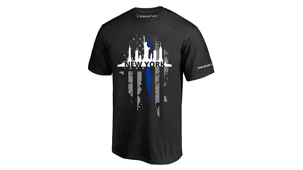 Thin Blue Line T-shirt - Ny Large, - NY-LRG-TBL-SHIRT-BLK-2XL