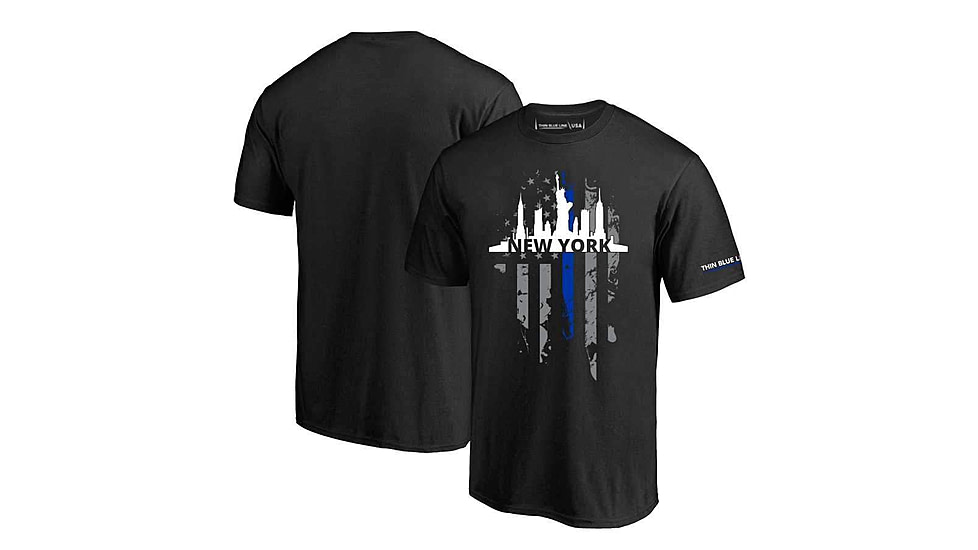 Thin Blue Line T-shirt - Ny Large, - NY-LRG-TBL-SHIRT-BLK-M