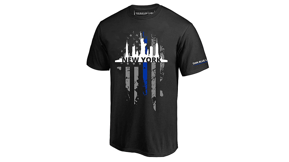 Thin Blue Line T-shirt - Ny Large, - NY-LRG-TBL-SHIRT-BLK-M