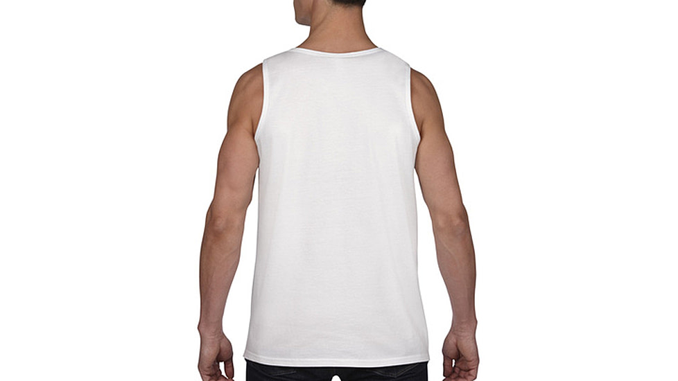 Thin Blue Line Tank - Flag, White - MEN-TANK-TBL-SMALL-LOGO-WHITE-LARGE