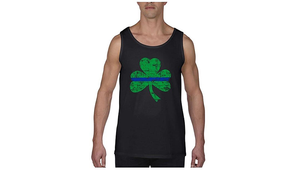 Thin Blue Line Tank, Shamrock - STPAT-TBL-TANK-BLACK-XXL